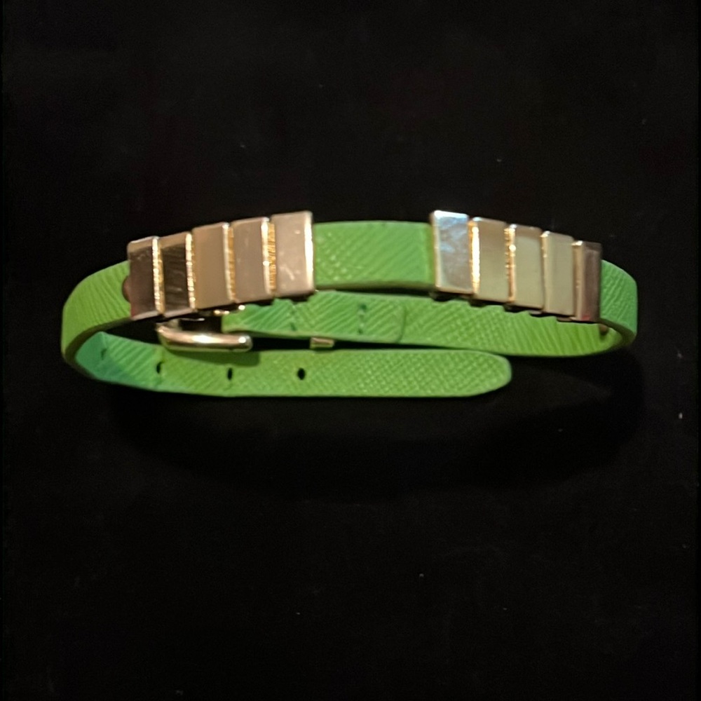 Green & Gold Color Charms Bracelet